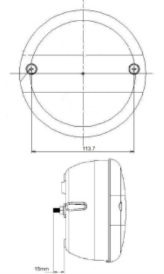 Faro antinebbia posteriore a LED Ø 140mm_1