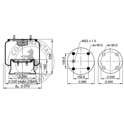 Soufflet à air complet avec piston, CONTI_1