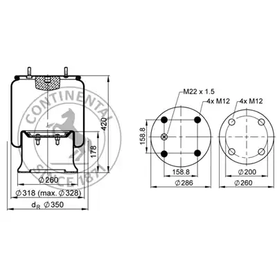 Soufflet à air complet avec piston, CONTI_1