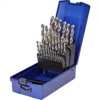 Jeu de foret hélicoïdal, HSS-G, 1-13 mm, 25 pièces