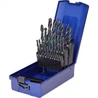 Jeu de foret hélicoïdal, HSS-R, 1-13 mm, 25 pièces