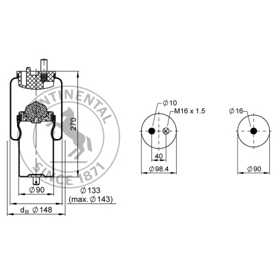 Soufflet à air complet avec piston, CONTI_1