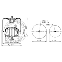 Soufflet à air complet avec piston en acier, CONTI