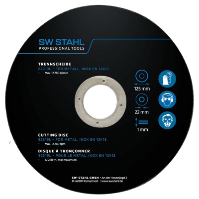 Trennscheibe für Metall, 125 x 1,0 x 22 mm, 10 Stü_0