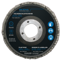 Fächerschleifscheibe, Zirkoniumoxid, 115 mm, 