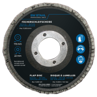 Fächerschleifscheibe, Zirkoniumoxid, 115 mm, 