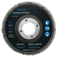 Fächerschleifscheibe, Aluminiumoxid, 125 mm, 
