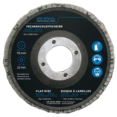 Fächerschleifscheibe, Zirkoniumoxid, 115 mm, _0
