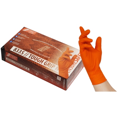 Gants jetables en nitrile, orange, 50pcs Taille L_0