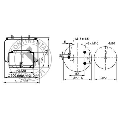 Soufflet à air complet avec piston, CONTI_0