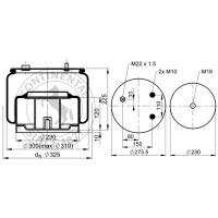 Soufflet à air complet avec piston, CONTI