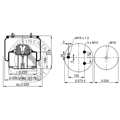 Soufflet à air complet avec piston, CONTI_1