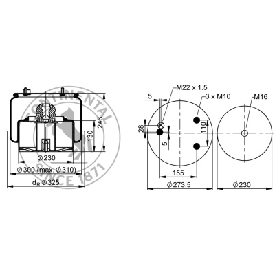 Soufflet à air complet avec piston, CONTI_1