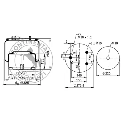 Soufflet à air complet avec piston, CONTI_1