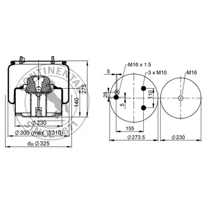 Soufflet à air complet avec piston, CONTI_1