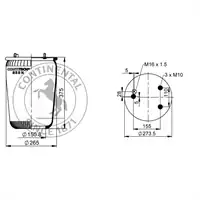Soufflet à air avec métal, sans piston, CONTI