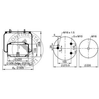 Soufflet à air complet avec piston, CONTI_0