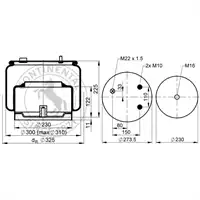 Soufflet à air complet avec piston, CONTI