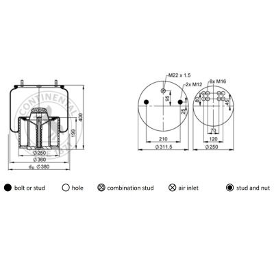 Soufflet à air complet avec piston en plastique _2