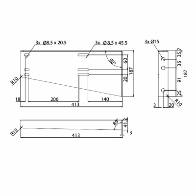 Haltersatz Horizontal zu Kiste 81004, 81006, 81008_1