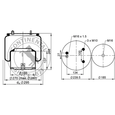 Soufflet à air complet avec piston, CONTI_1