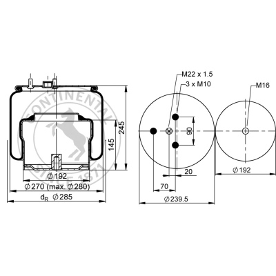 Soufflet à air complet avec piston, CONTI_0