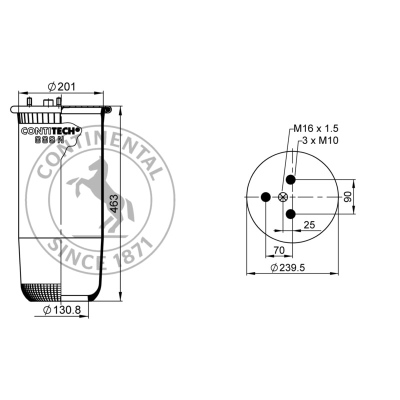 Soufflet à air avec métal, sans piston, CONTI_1