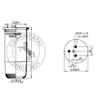 Soufflet à air avec métal, sans piston, CONTI_1