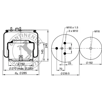 Soufflet à air complet avec piston, CONTI_1