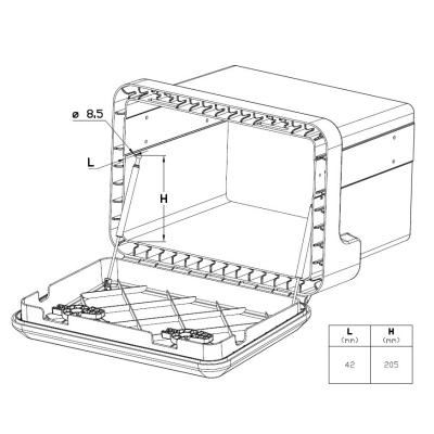 Jeu d'amortiseur à gas pour boîte à outile Daken_1