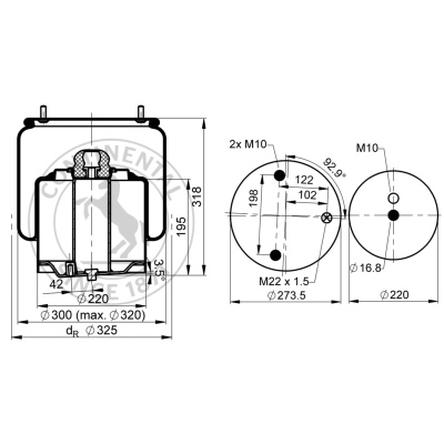 Soufflet à air complet avec piston, CONTI_1