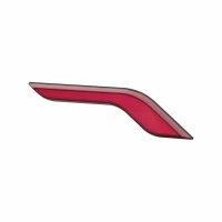 Catarifrangente Shapeline Style Wing rosso 