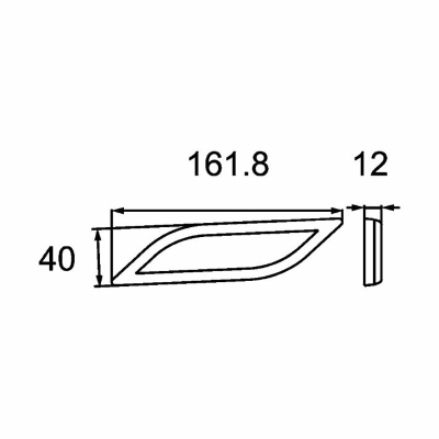 Rückstrahler Shapeline Style rot geklebt_1