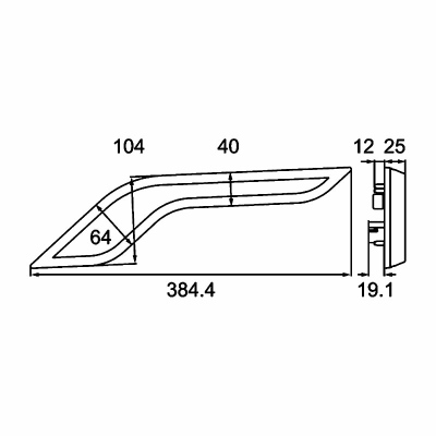 Rückstrahler Shapeline Style Wing rot Anbau_1