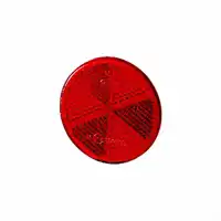 Catadioptre rouge, collé
