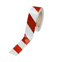 Nastro autocollante rosso/bianco 30mm