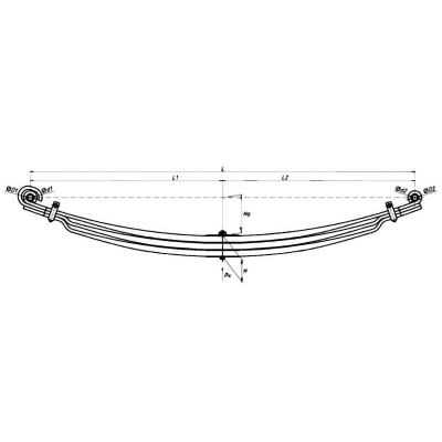 Blattfederpaket, 3 Blatt für Scania_1