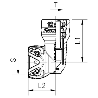 Winkelverbinder 90° Push-in Small - T 8X1 Raufoss_1