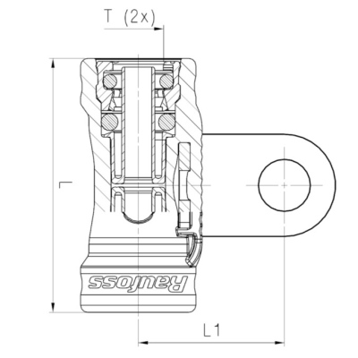 Connettore ABC diritto con cinghia Raufoss_1