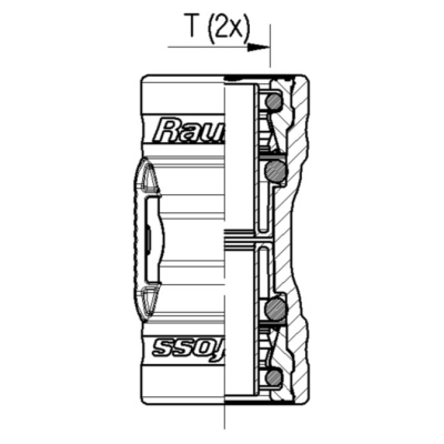 Raccord double droit ABC NEWLine T 10X1 Raufoss_1