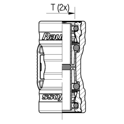 Raccord double droit ABC NEWLine T 10X1,5 Raufoss_1