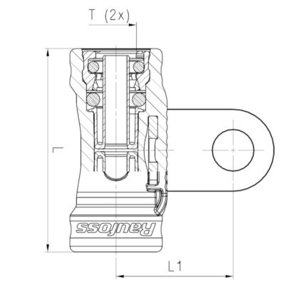 Connettore ABC diritto con cinghia Raufoss_1