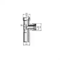 Raccord T-mâle 12mm M16x1,5mm