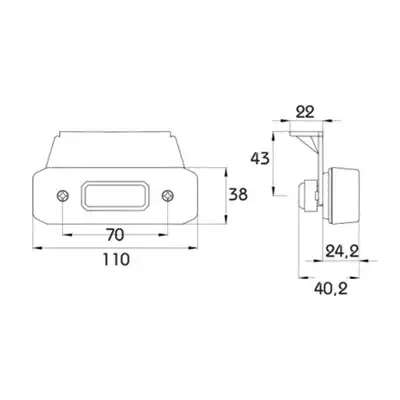 LED-Seitenmarkierungsleuchte mit 0,5m Kabel (ADR)_1