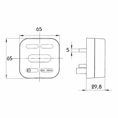Fanale di posizione laterale LED, cavo 0,5m_1