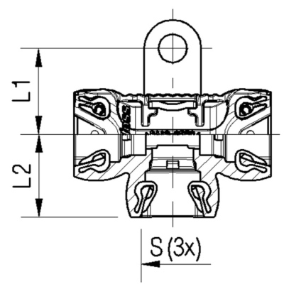 Verbinder T-Stück ABC mit Lasche Raufoss_1