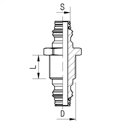Raccord ABC double embase filetée Raufoss_1