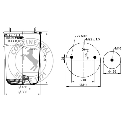 Soufflet à air avec métal, sans piston, CONTI_1