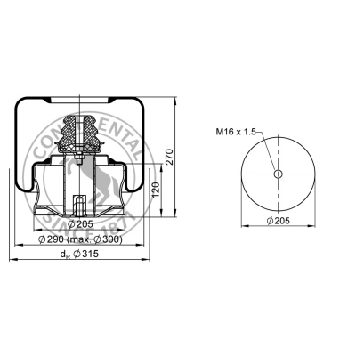 Soufflet à air complet avec piston, CONTI_1