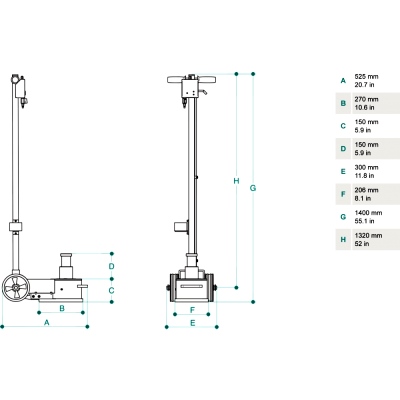 Cric hydro-pneumatique 40/20T_1